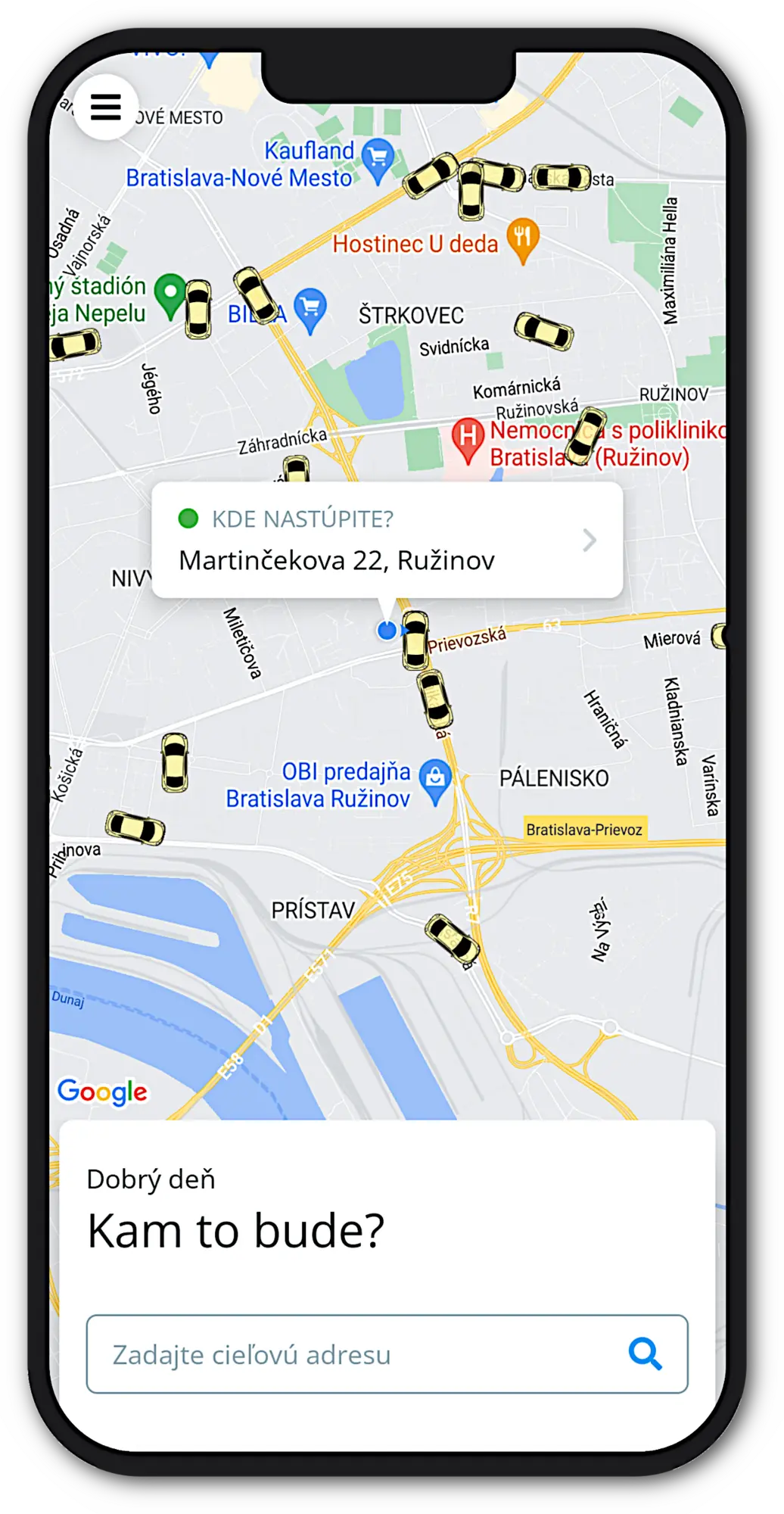 Приложение TAXIKEY за пътници (iOS и Android)